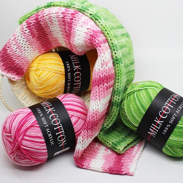 1 Roll 3 Strands Knitted Yarn DIY Gradient Yarn Hand Crocheting Variegated  Yarn Thread Needlework Tool Crochet Yarn for Socks - AliExpress